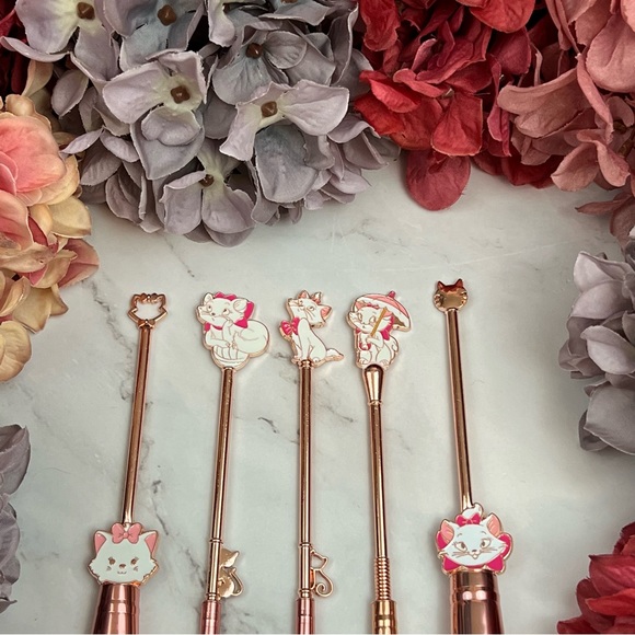 Aristocats Marie the Cat Rose Gold 5 Piece Makeup Brush Set - Picture 6 of 17